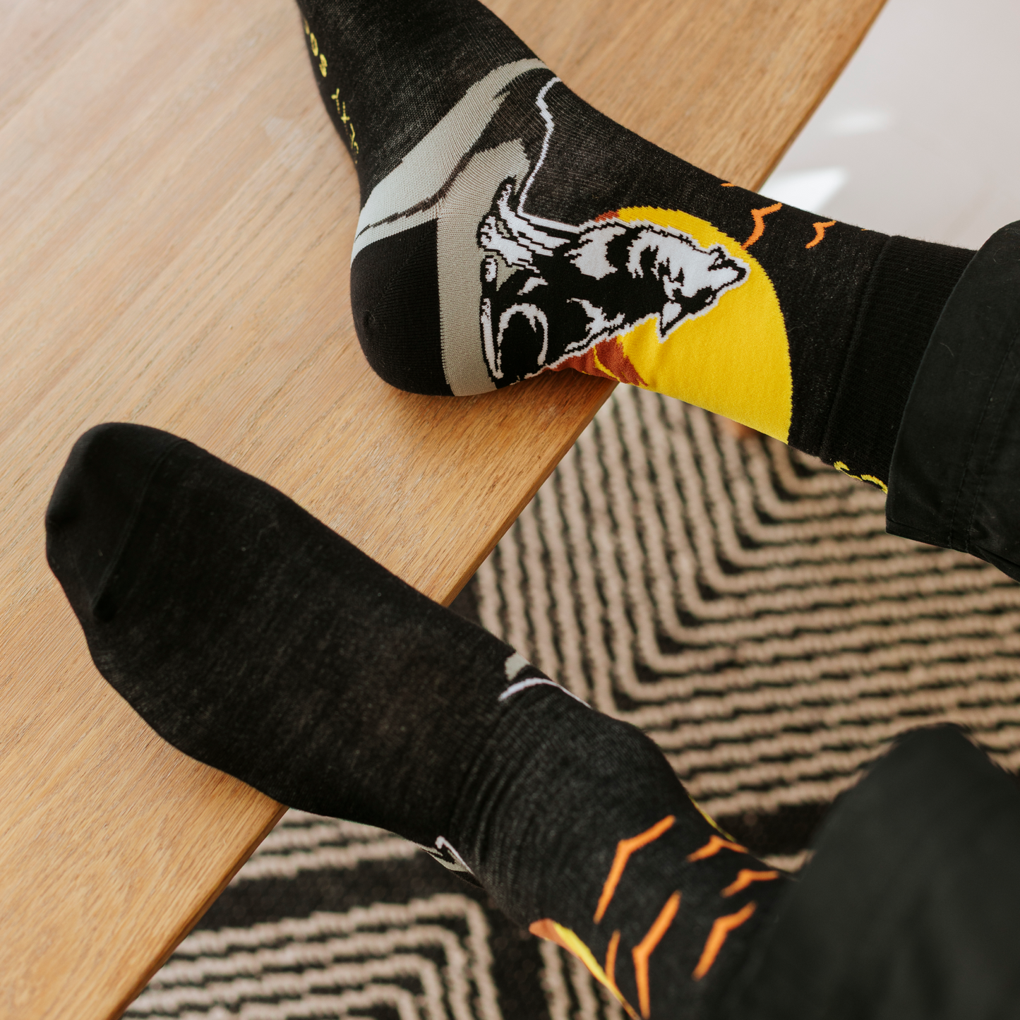 Wolfie Natural Bamboo Knit Socks