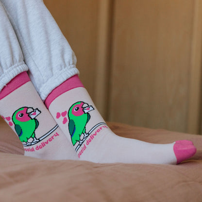 Love Bird Natural Bamboo Knit Socks