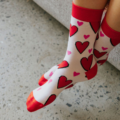 V-Day Natural Bamboo Knit Socks
