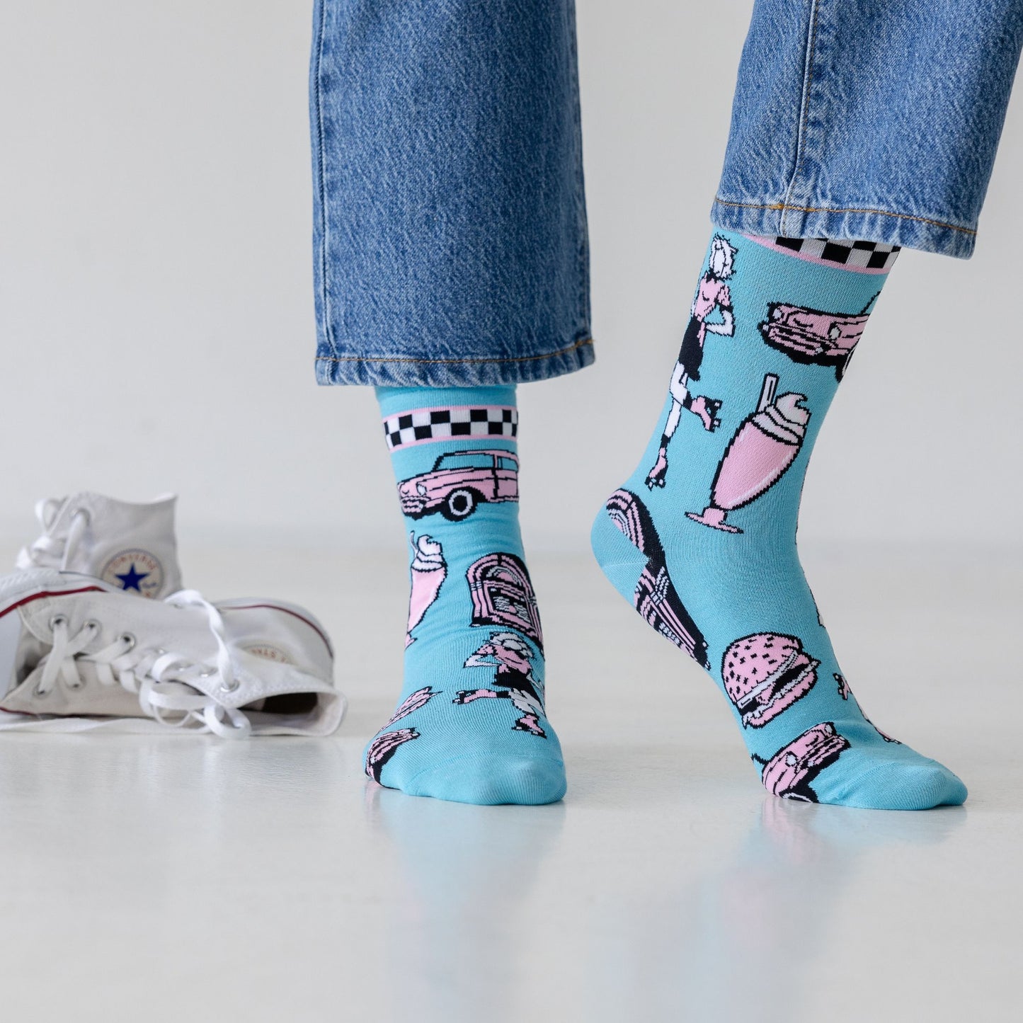 The Diner Natural Bamboo Knit Socks