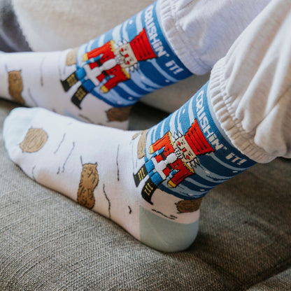 Nut Cracker Natural Bamboo Knit Socks