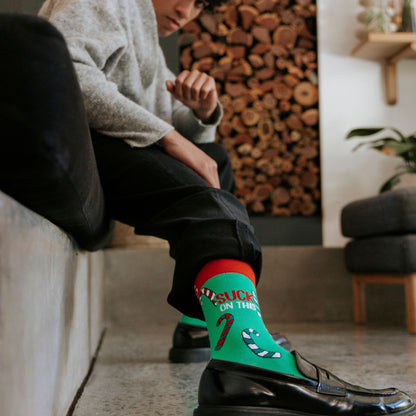 Candy Cane Christmas Bamboo Holiday Socks