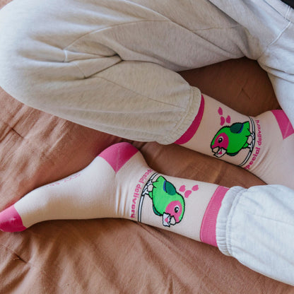 Love Bird Natural Bamboo Knit Socks