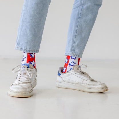USA Stripes Natural Bamboo Knit Socks
