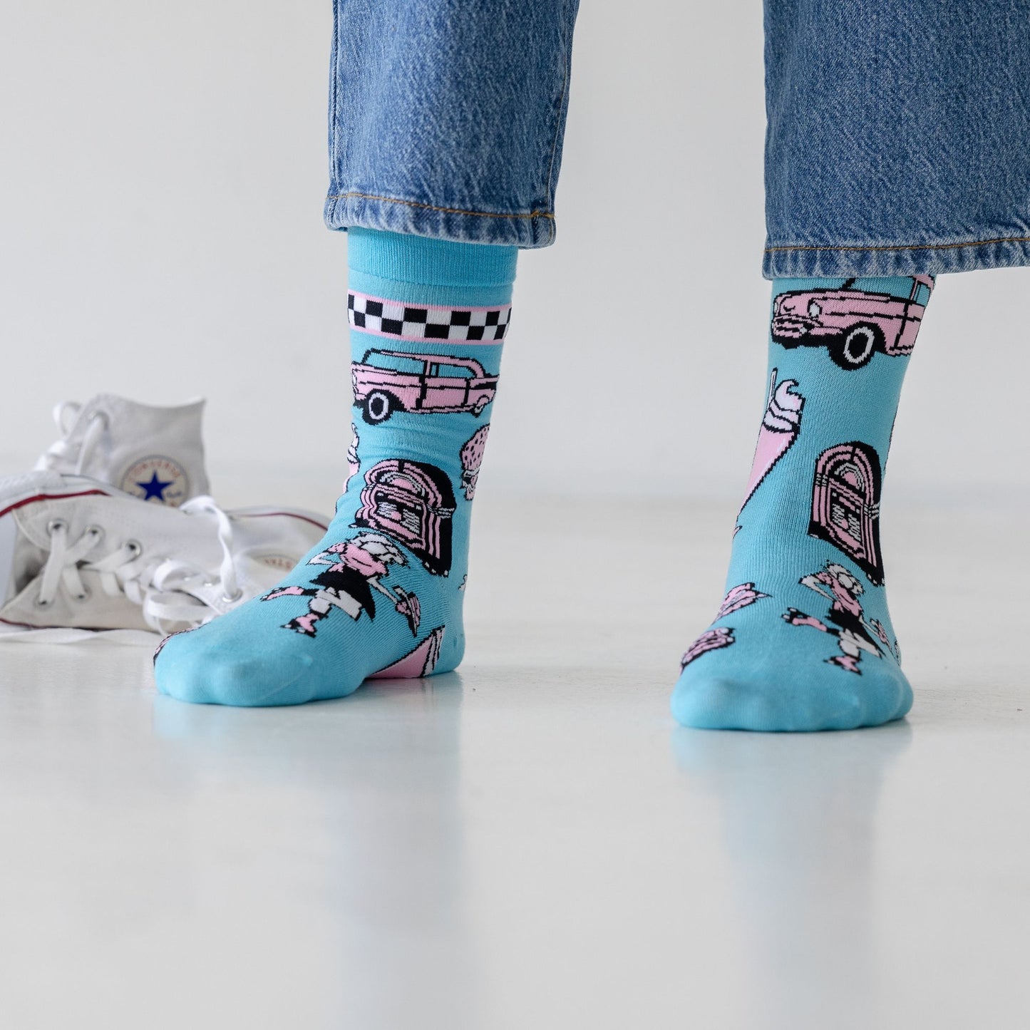 The Diner Natural Bamboo Knit Socks
