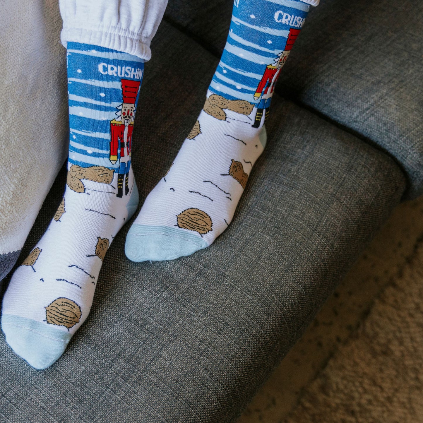 Nut Cracker Natural Bamboo Knit Socks
