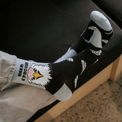 Bald & Proud Humor Bamboo Crew Socks
