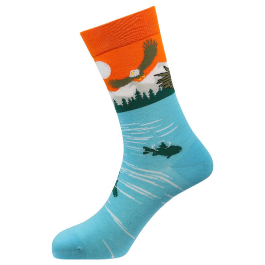 Bald Eagle Natural Bamboo Knit Socks