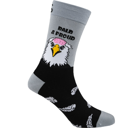 Bald & Proud Humor Bamboo Crew Socks