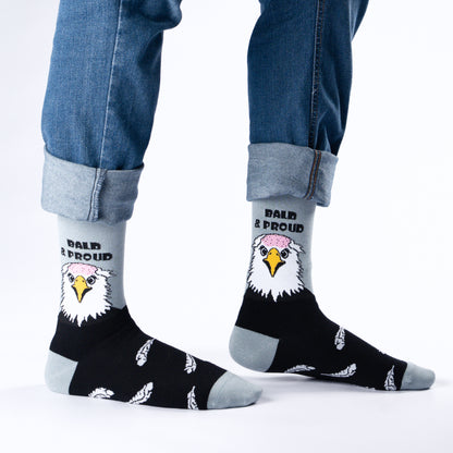 Bald & Proud Humor Bamboo Crew Socks