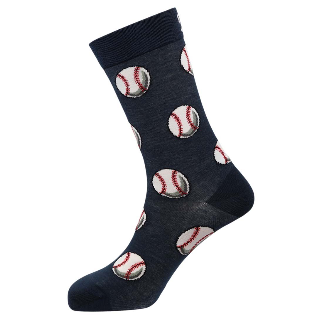 Baseballs Natural Bamboo Knit Socks