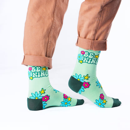 Be Kind Inspirational Bamboo Crew Socks