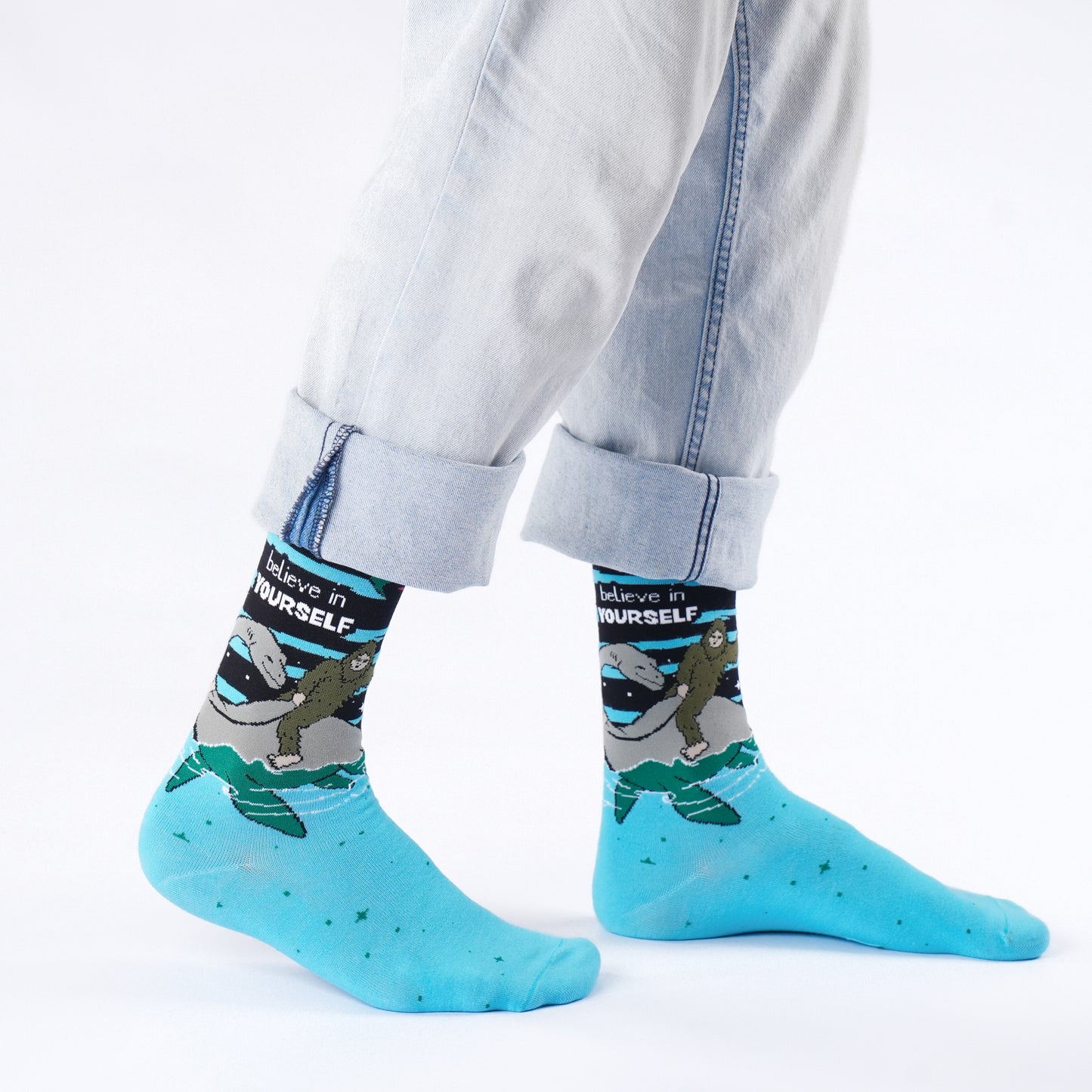Believe Motivational Bamboo Knit Socks