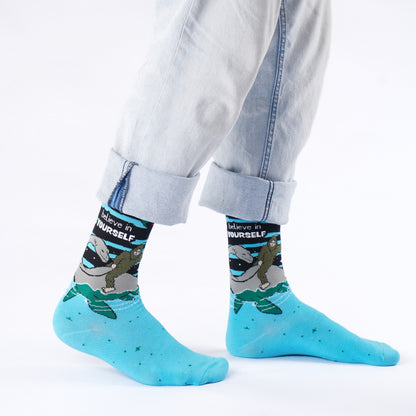 Believe Motivational Bamboo Knit Socks