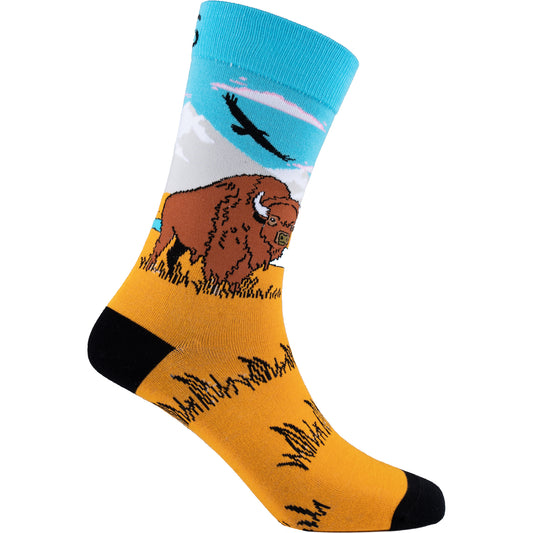 Bison Bamboo Wildlife Animal Socks
