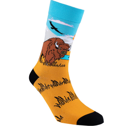 Bison Bamboo Wildlife Animal Socks