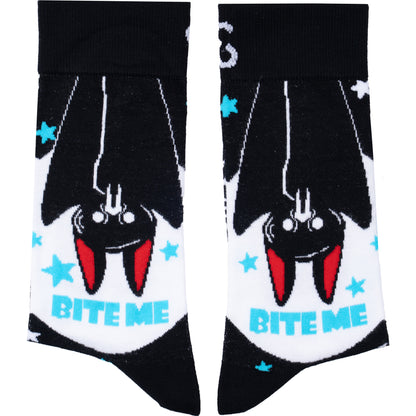Bite Me Funny Sarcastic Bamboo Knit Socks