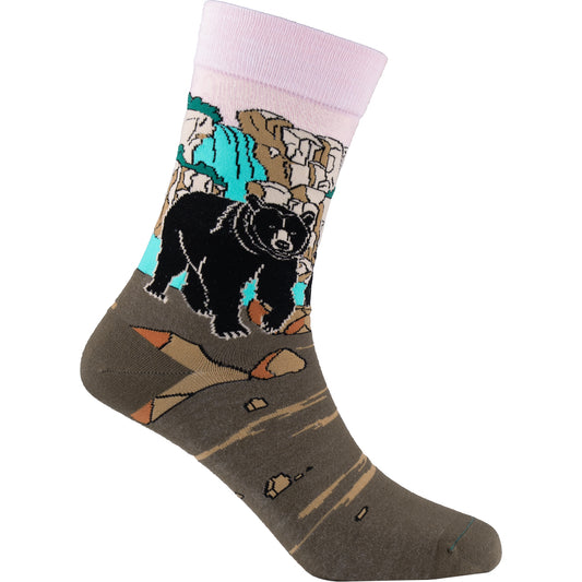 Black Bear Bamboo Forest Animal Socks