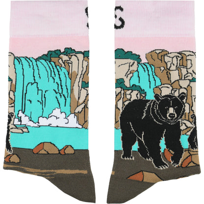 Black Bear Bamboo Forest Animal Socks