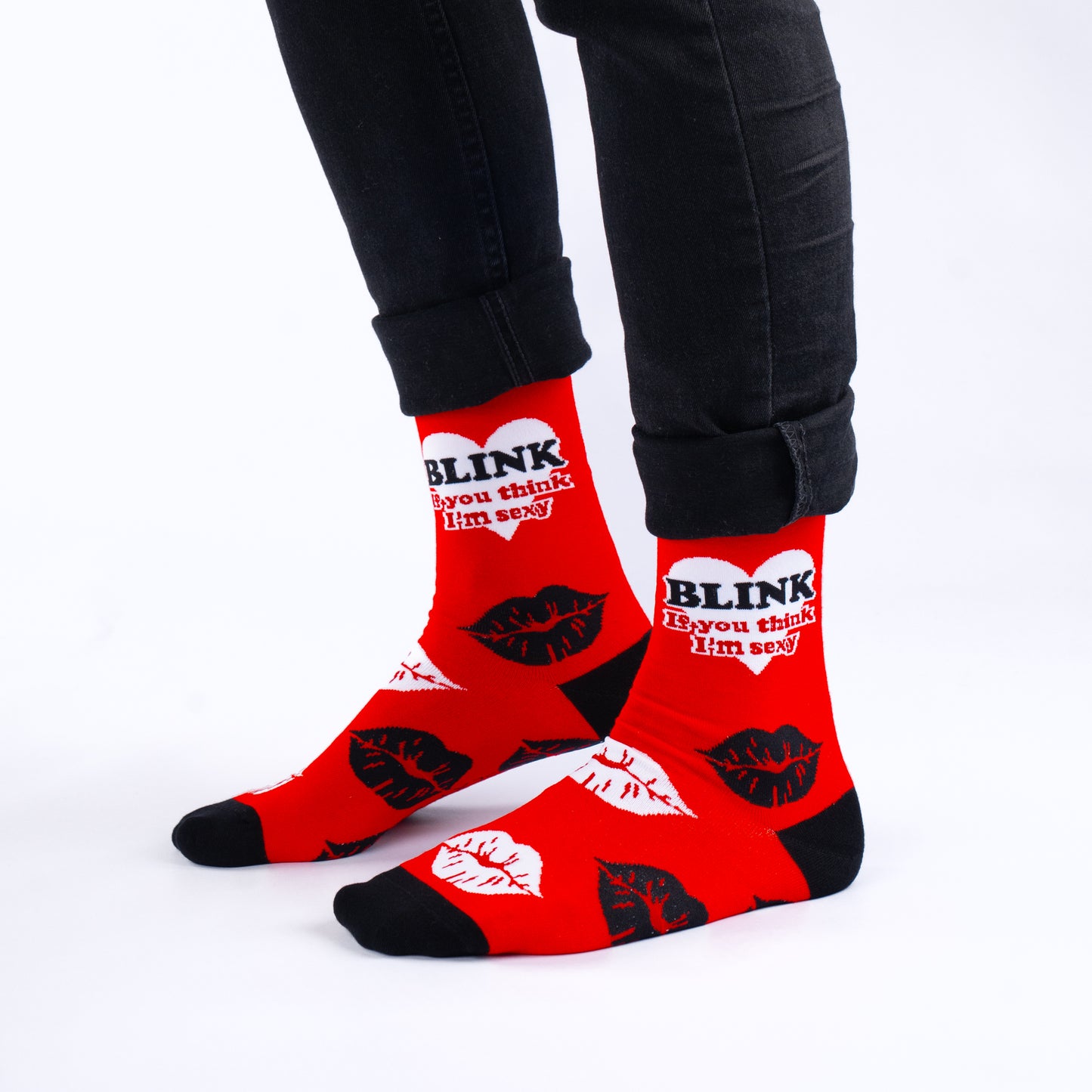 Blink Funny Novelty Bamboo Knit Socks