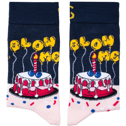 Blow Me Funny Adult Bamboo Knit Socks