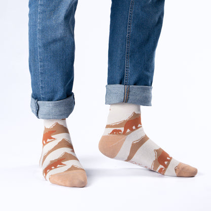 Brown Bear Woodland Bamboo Animal Socks