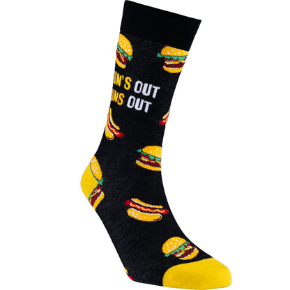 Buns Out Funny Bamboo Knit Socks