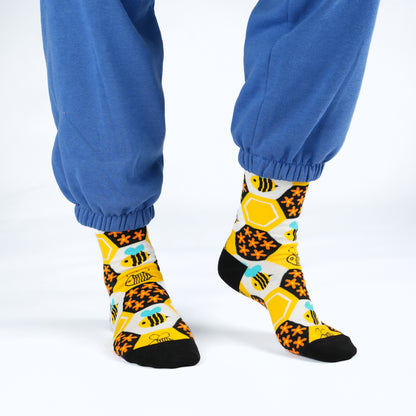 Buzziness Bee Bamboo Knit Socks