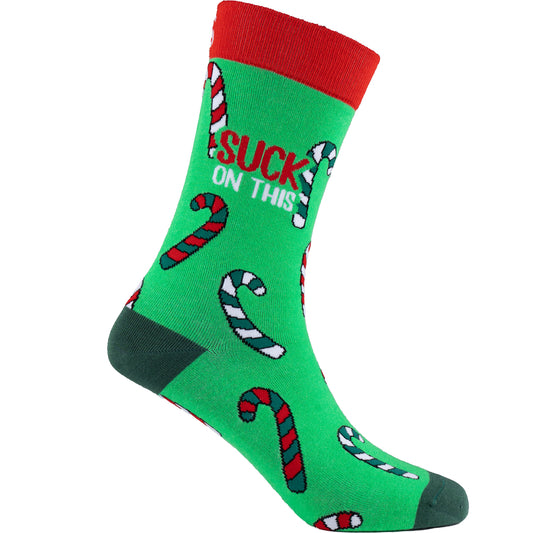 Candy Cane Christmas Bamboo Holiday Socks