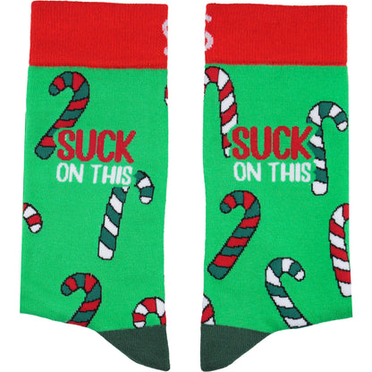 Candy Cane Christmas Bamboo Holiday Socks