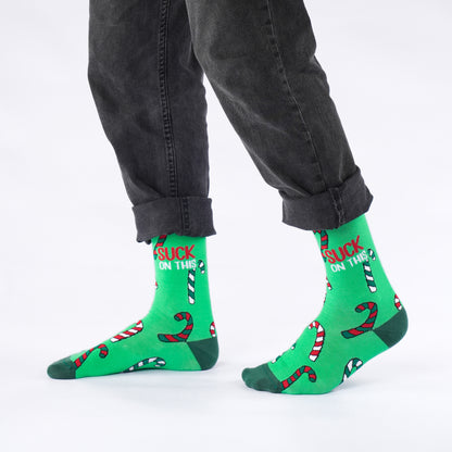 Candy Cane Christmas Bamboo Holiday Socks