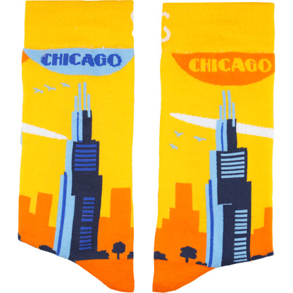 Chicago Skyline Bamboo City Socks