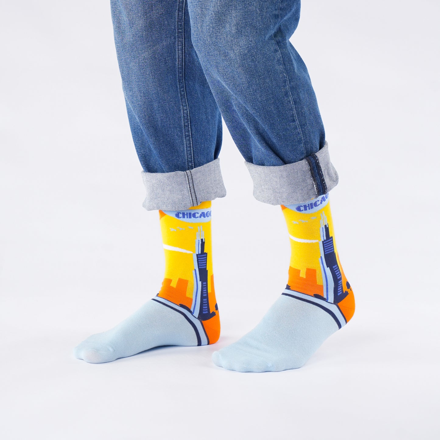 Chicago Skyline Bamboo City Socks