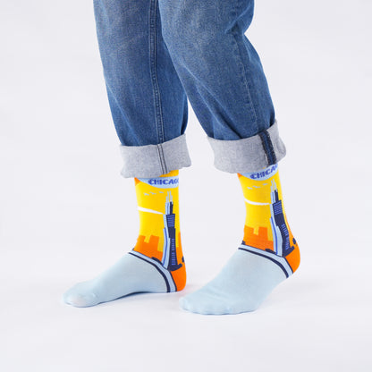 Chicago Skyline Bamboo City Socks