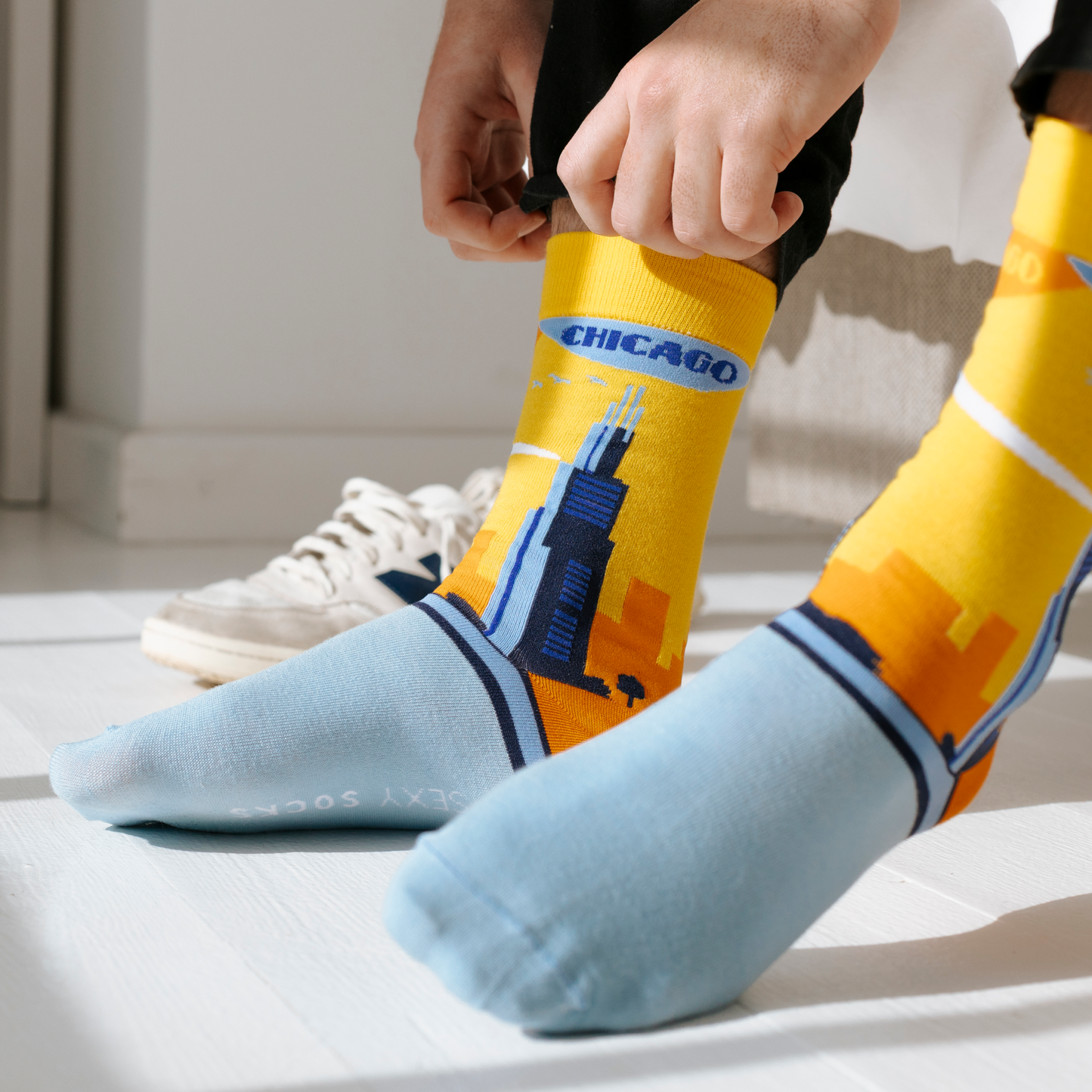 Chicago Natural Bamboo Knit Socks