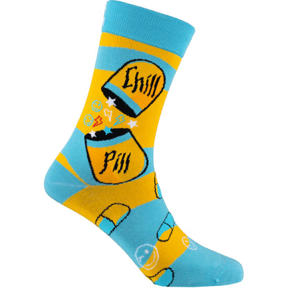 Chill Pill Funny Bamboo Mood Socks