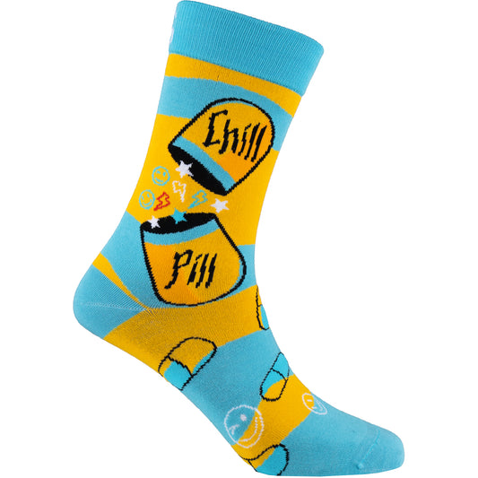 Chill Pill Funny Bamboo Mood Socks