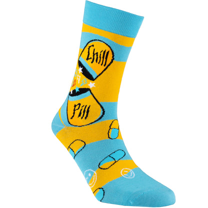 Chill Pill Funny Bamboo Mood Socks