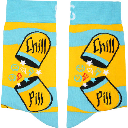 Chill Pill Funny Bamboo Mood Socks