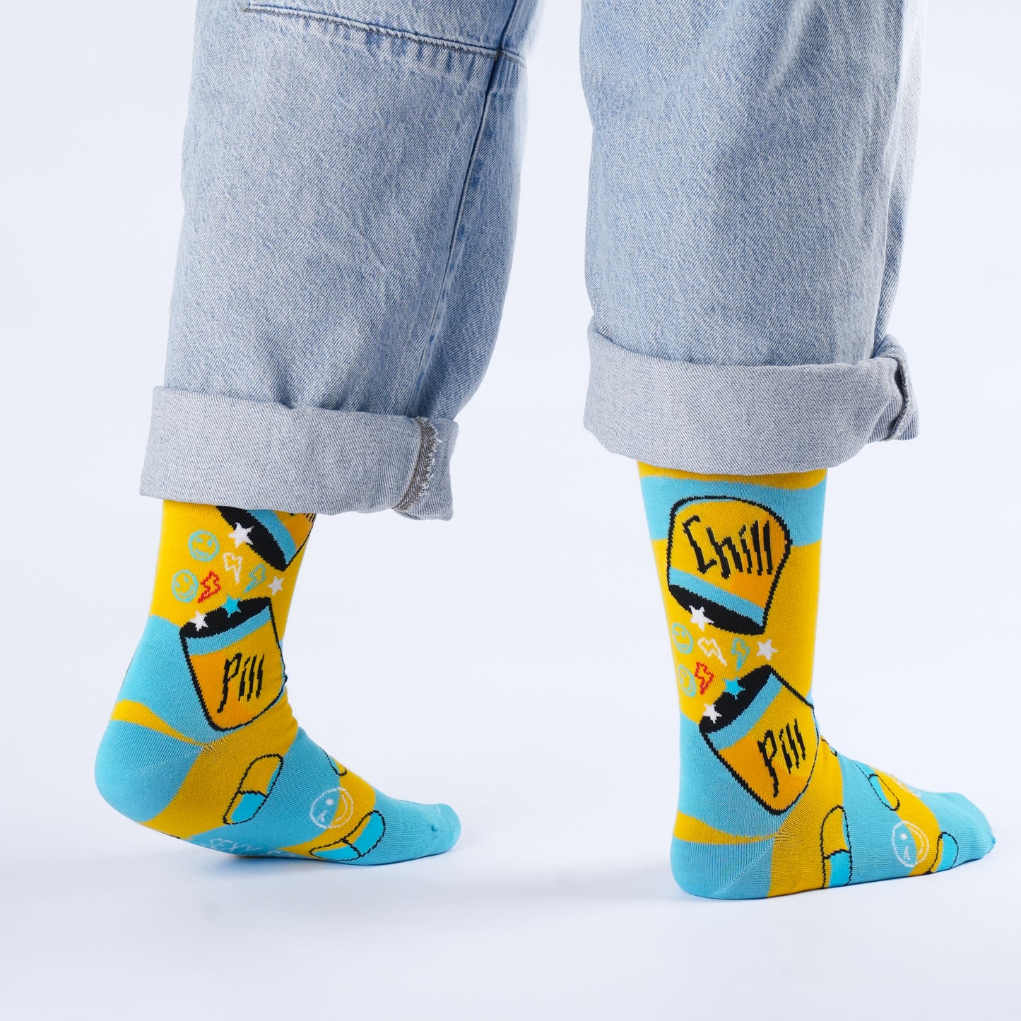 Chill Pill Funny Bamboo Mood Socks