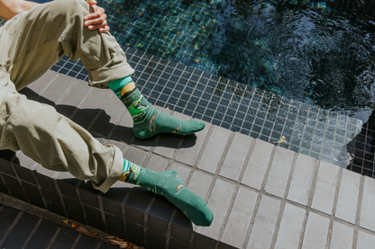 Swamp Gator Natural Bamboo Knit Socks