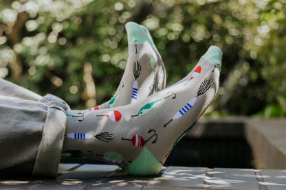 Hooked Natural Bamboo Knit Socks