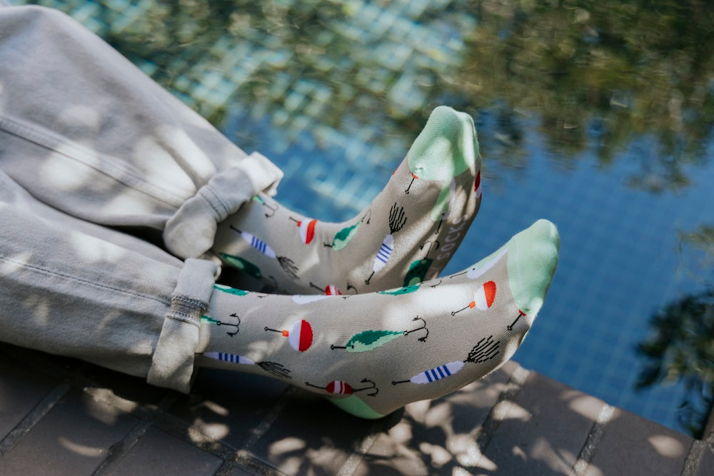 Hooked Natural Bamboo Knit Socks