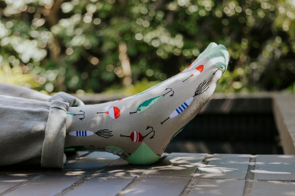 Hooked Natural Bamboo Knit Socks