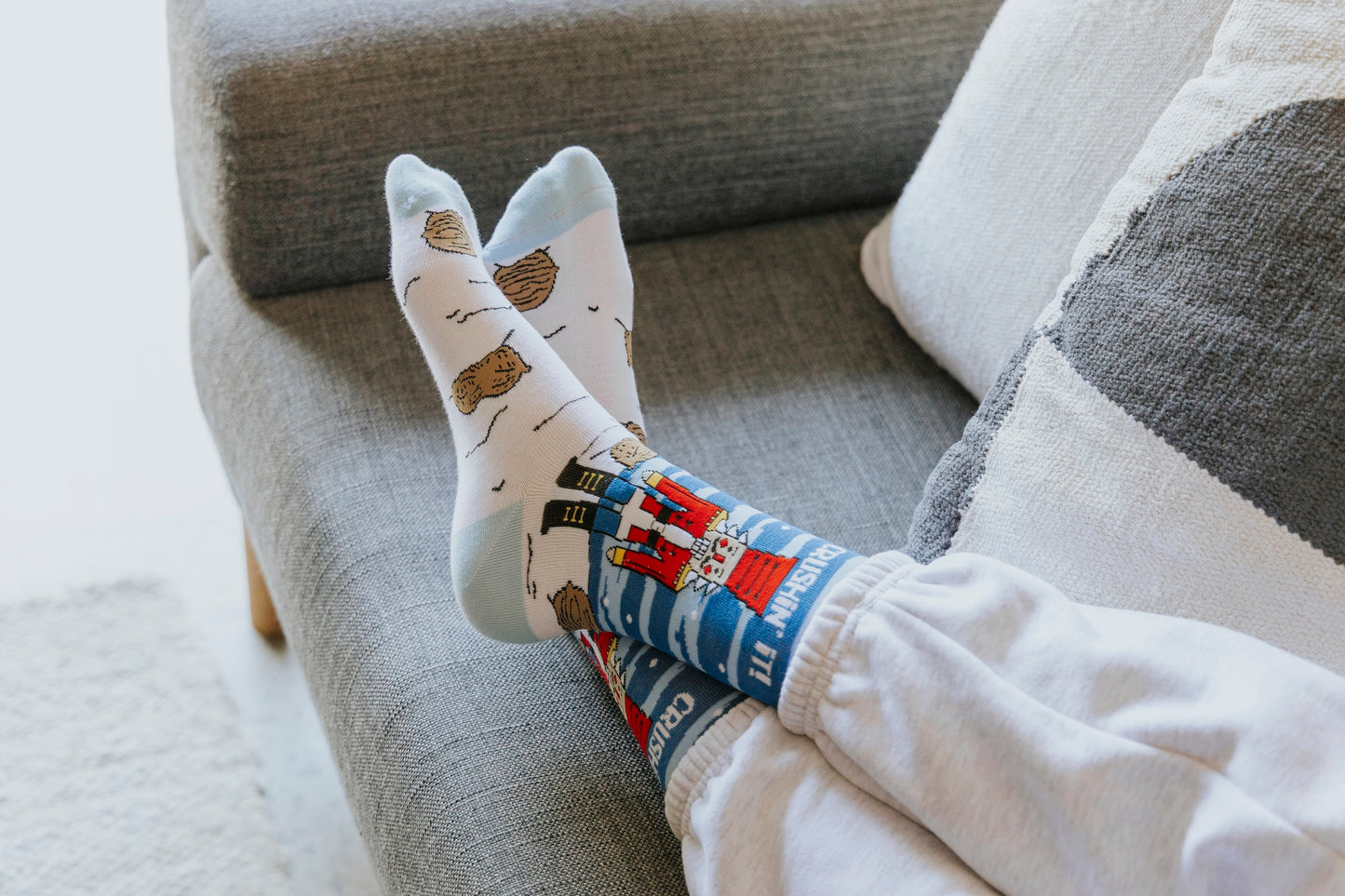 Nut Cracker Natural Bamboo Knit Socks