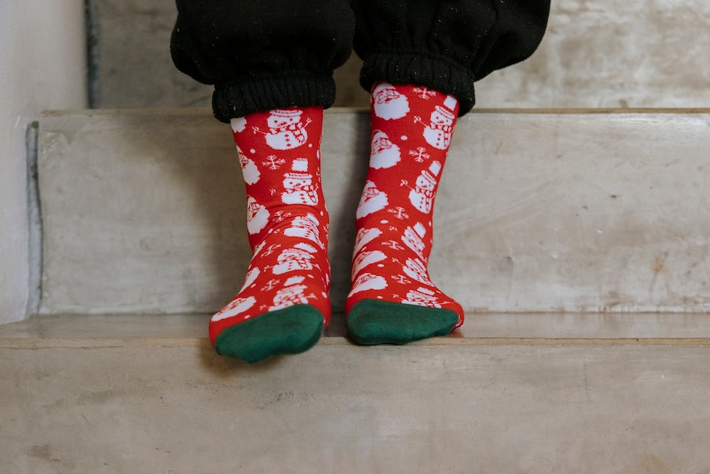 Classic Santa Natural Bamboo Knit Socks