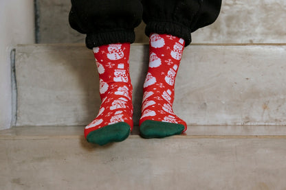 Classic Santa Natural Bamboo Knit Socks