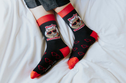 Purrfect Natural Bamboo Knit Socks