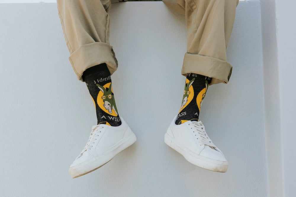 Wise ass Natural Bamboo Knit Socks