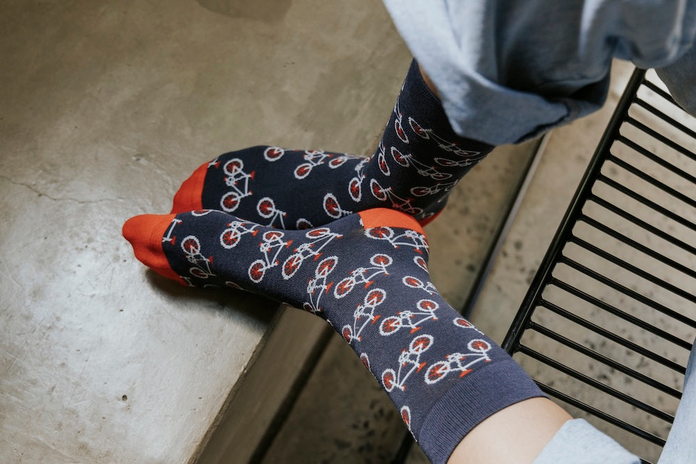 Bicycles Natural Bamboo Knit Socks